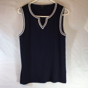 Talbots women’s size Large knit tank top  classic preppy resort vacation